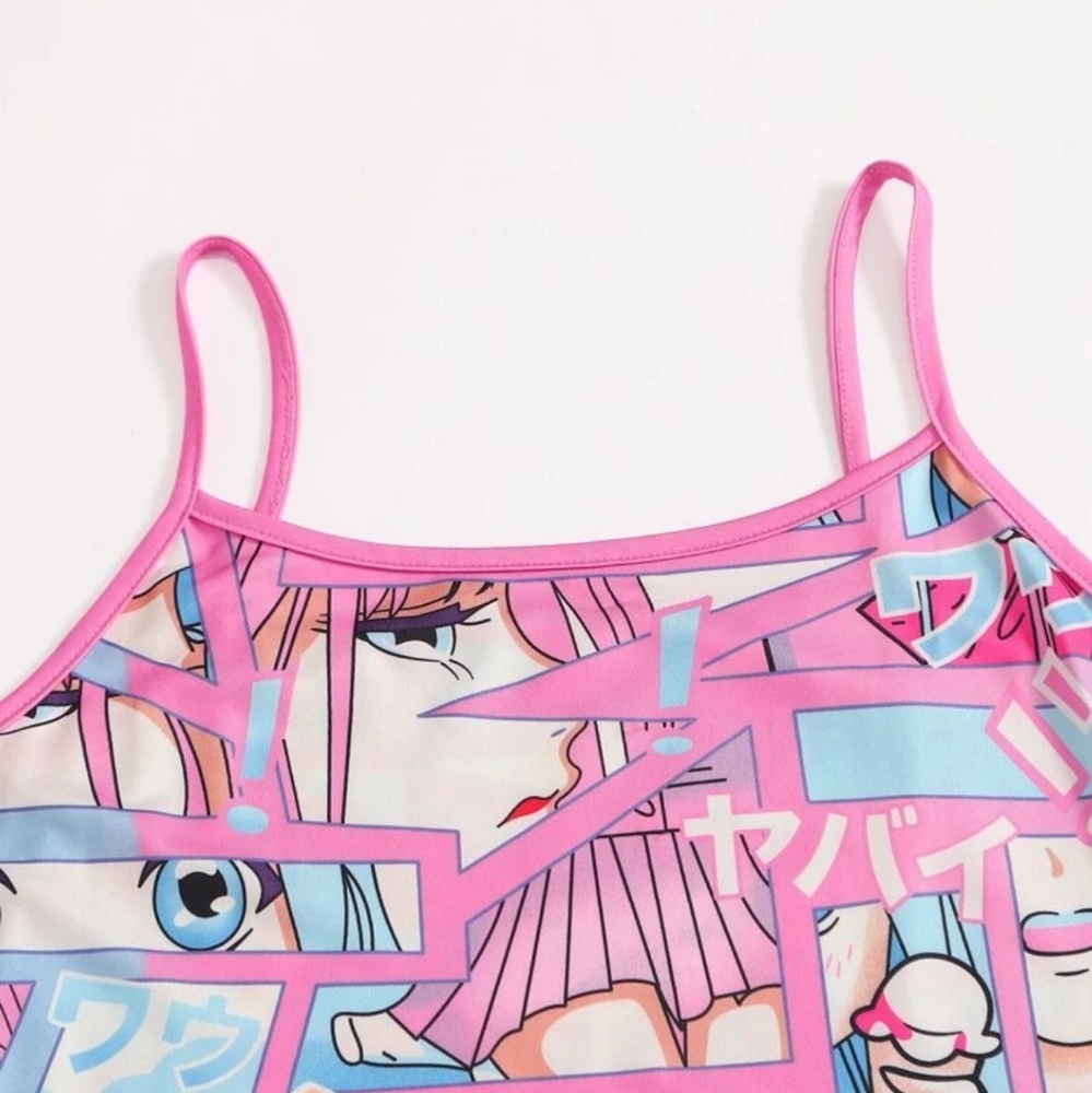 Nwot Comic Pattern Cami Bodysuit - image 4